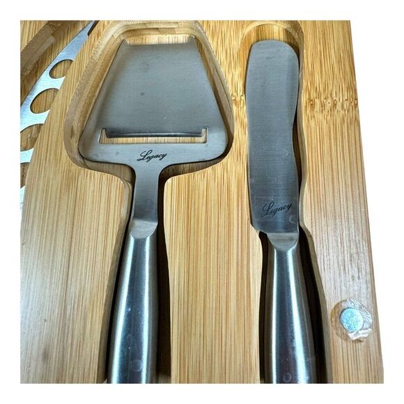 Legacy Picnic time cheese cutting board 3 stainless steel tools Oracle Bamboo - Picture 6 of 10
